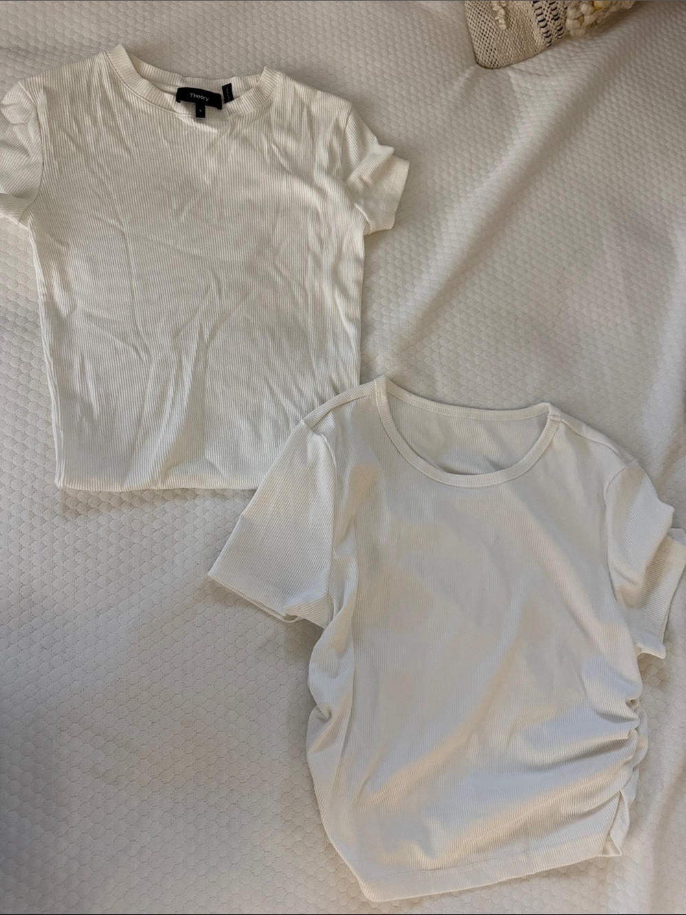 Classic White Kids Ribbed Tee - Theory